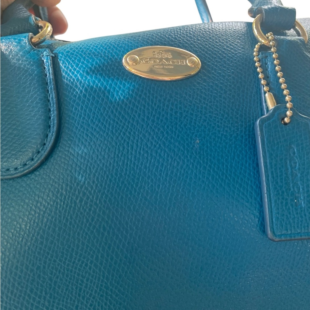 Coach Mini Benett Crossbody in Turquoise pebbled leather - Picture 5 of 13